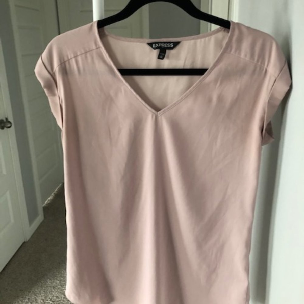 Express Pink Silk Top